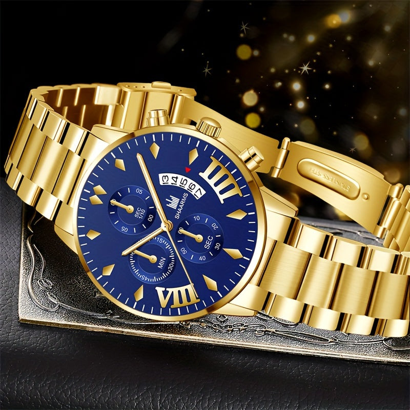 OFERTA EXCLUSIVA 1+1 Gratis | Reloj empresarial de lujo en oro y pulsera de oro 💎
