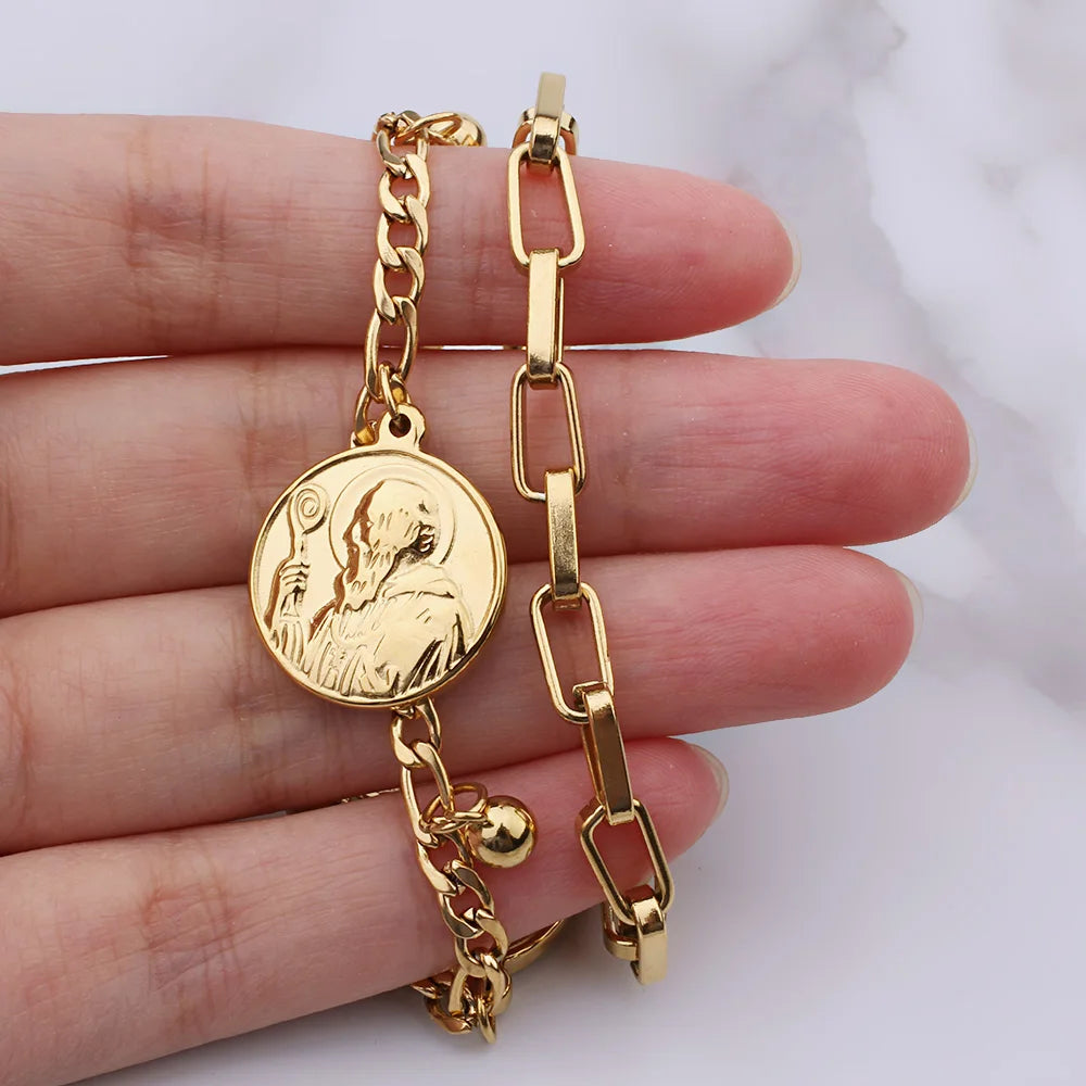 💥 EDICIÓN LIMITADA❗️  | Pulsera San Benito de Acero