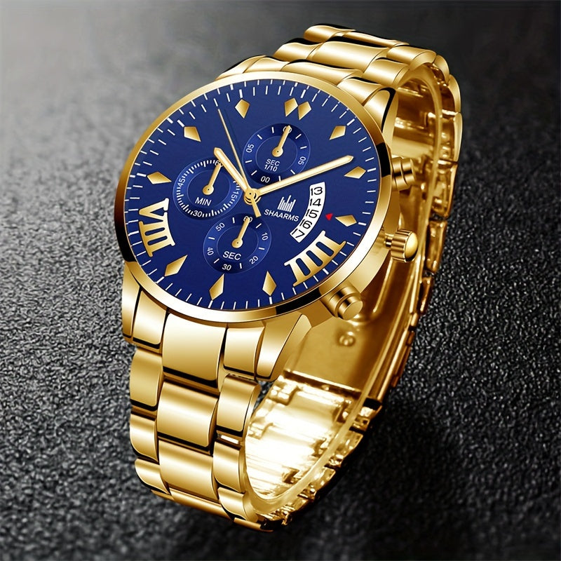 OFERTA EXCLUSIVA 1+1 Gratis | Reloj empresarial de lujo en oro y pulsera de oro 💎