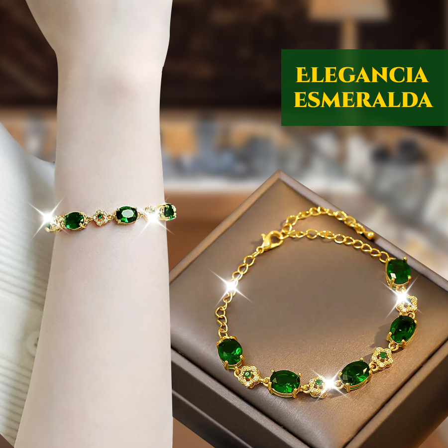 💥LANZAMIENTO EXCLUSIVO  ❗️| Pulsera de Oro de 18K con Esmeralda Verde💚