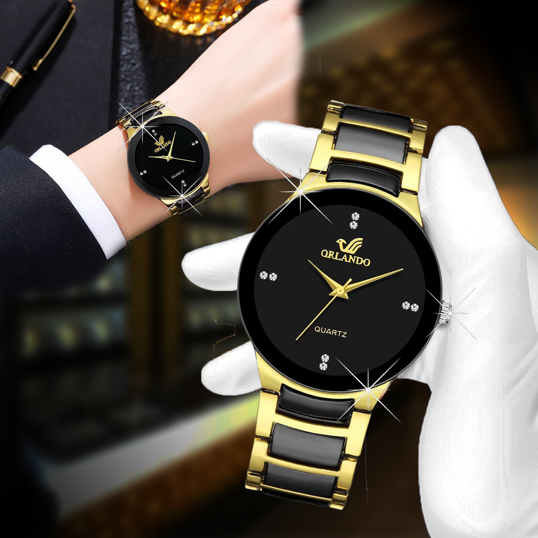 💥 EDICIÓN LIMITADA!❗️ |  | Orlando™ Reloj Suizo de Lujo en Oro y Negro