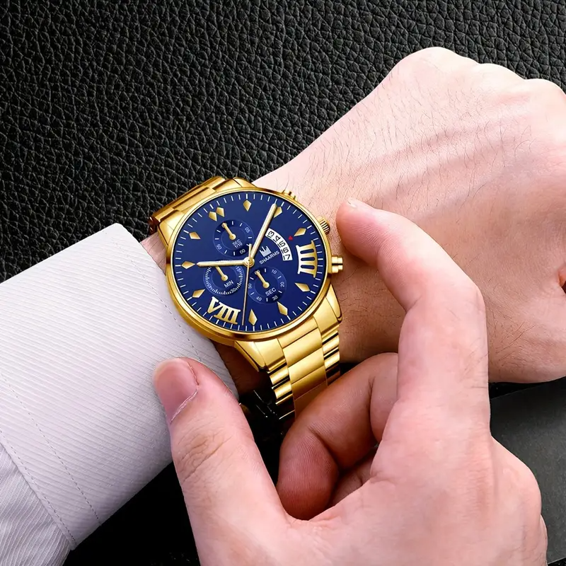LANZAMIENTO EXCLUSIVO | Reloj empresarial de lujo en oro y pulsera de oro 💎