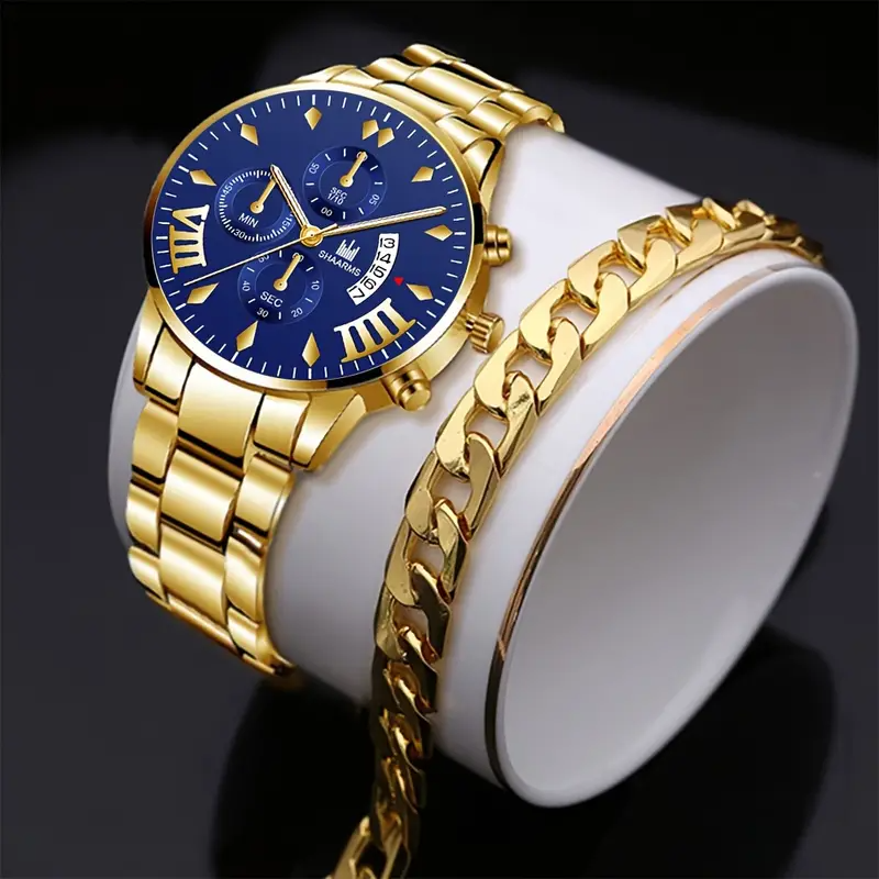 LANZAMIENTO EXCLUSIVO | Reloj empresarial de lujo en oro y pulsera de oro 💎