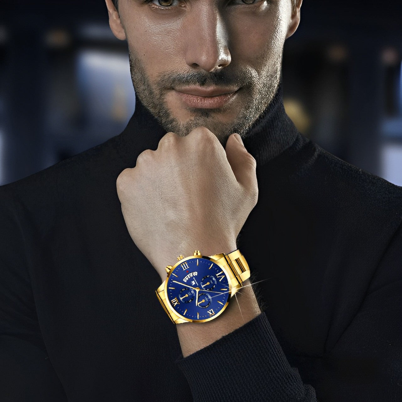 OFERTA EXCLUSIVA 1+1 Gratis | Reloj empresarial de lujo en oro y pulsera de oro 💎