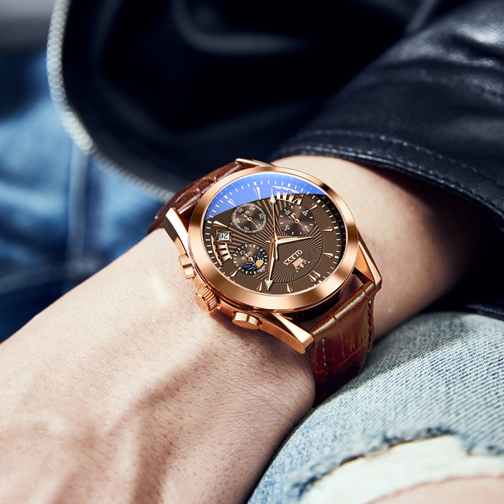 🌟EDICIÓN LIMITADA❗️ | Reloj con correa de piel auténtica.