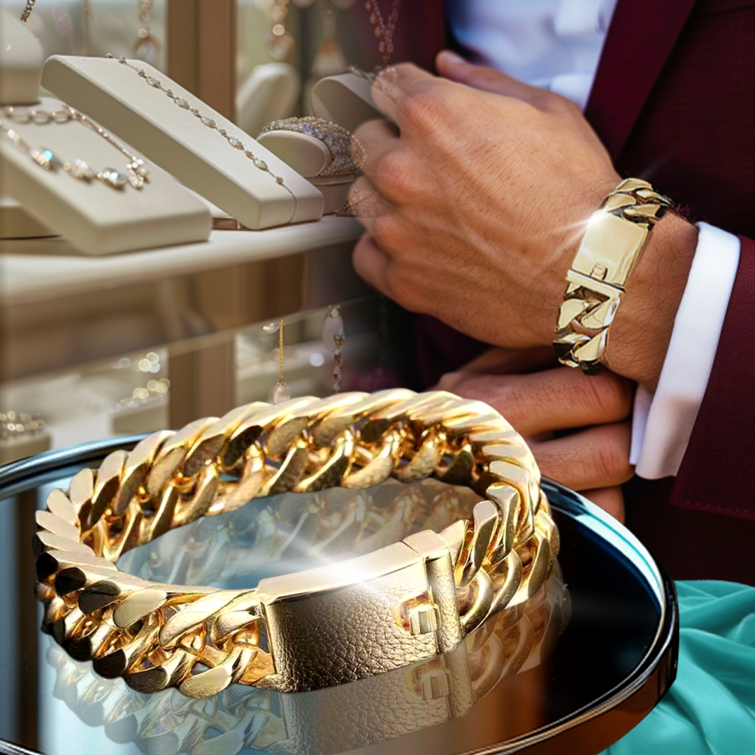 EDICIÓN LIMITADA❗️ | Brazalete cubano de oro ajustable, un símbolo de poder y estatus ⚜️
