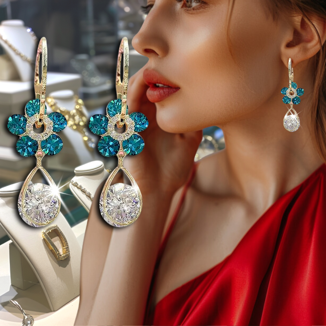 💥 EDICIÓN LIMITADA❗️  | Pendientes Góticos de Flor de Cristal