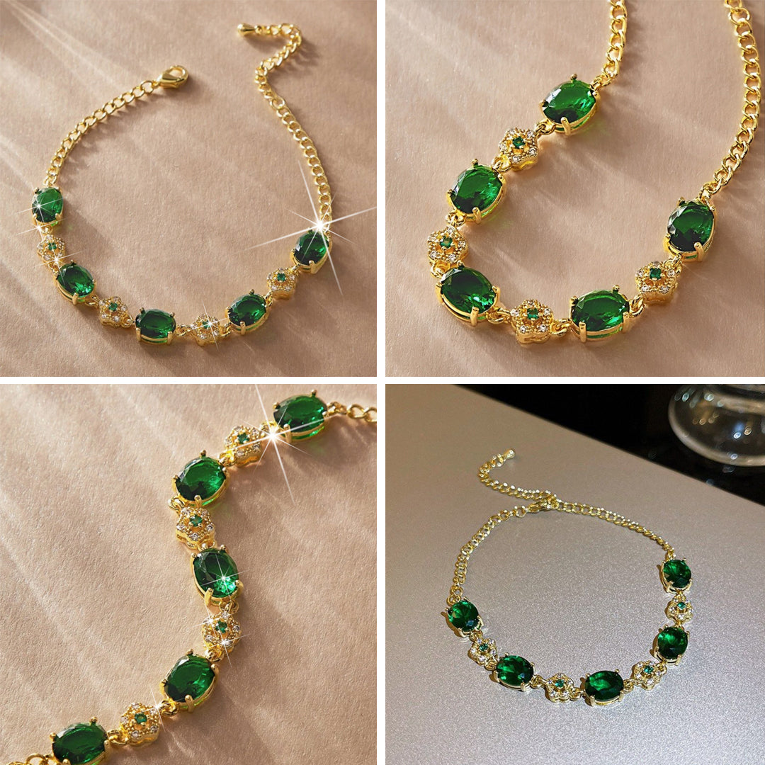💥LANZAMIENTO EXCLUSIVO  ❗️| Pulsera de Oro de 18K con Esmeralda Verde💚
