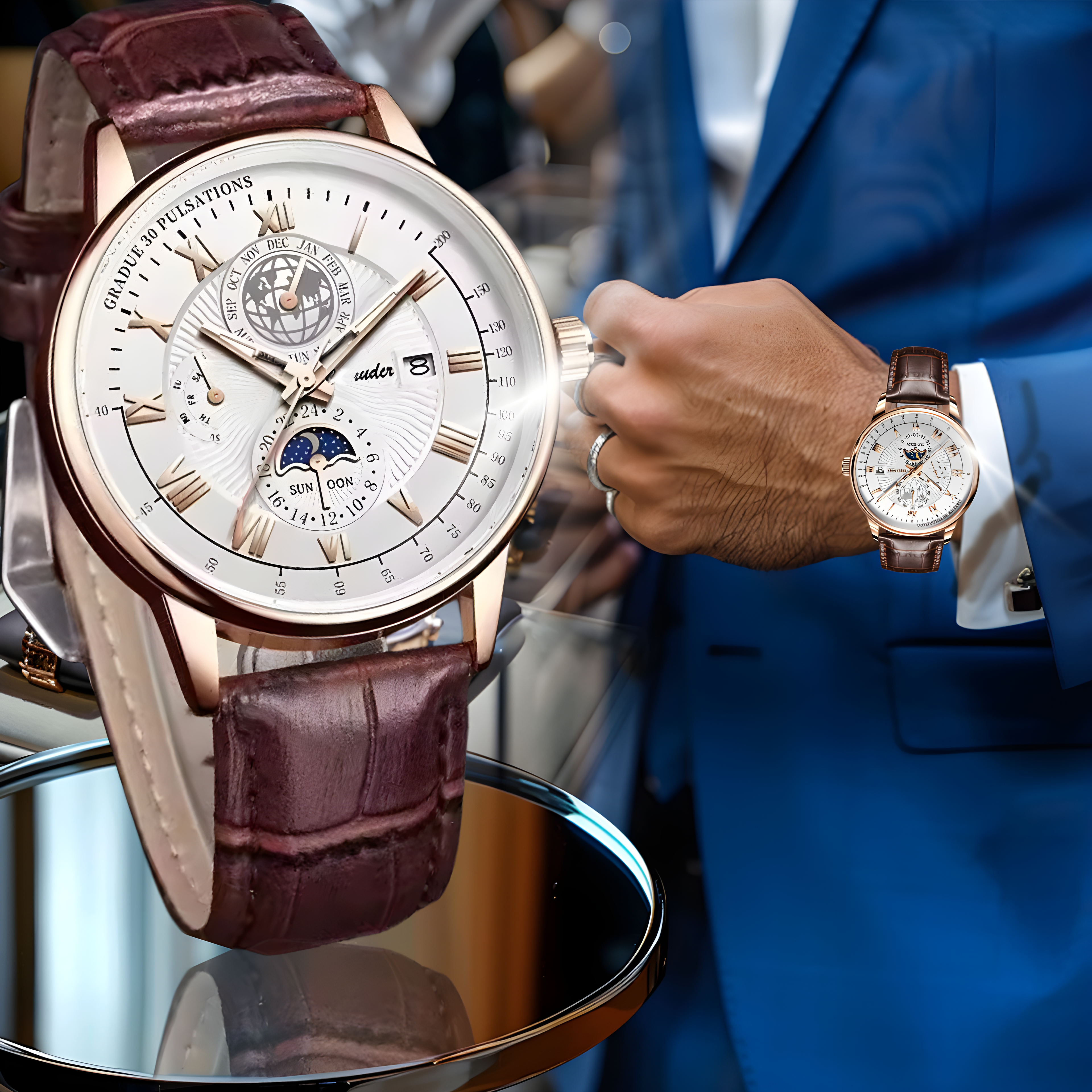 ¡PROMO (HOY)!🔥| Reloj mecánico de lujo para hombre 🔱💎