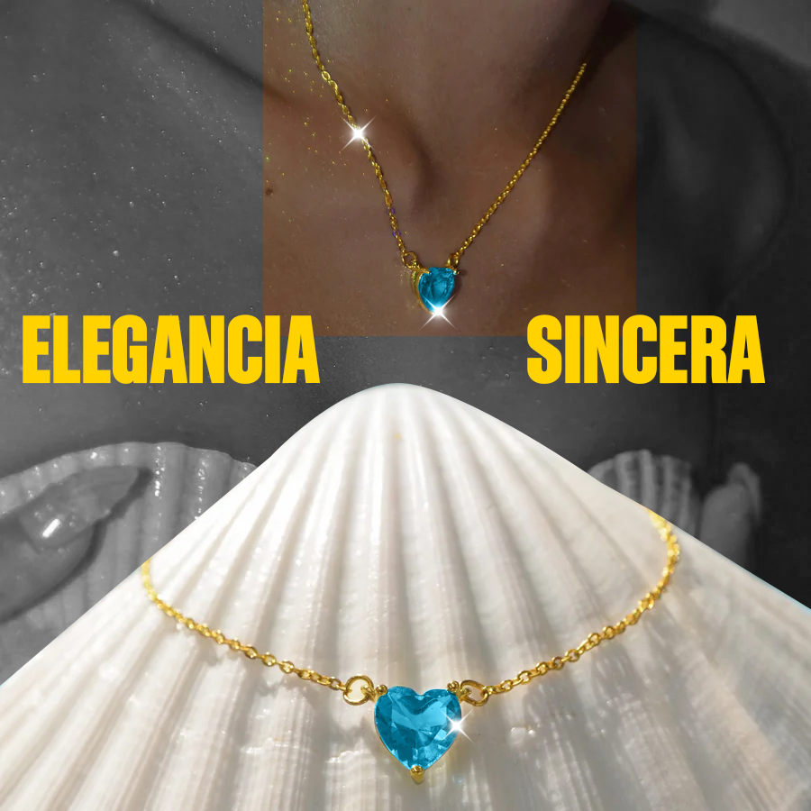 💥 EDICIÓN LIMITADA❗️  | Collar Corazón Cristal Dorado