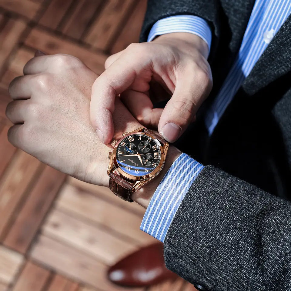 🌟EDICIÓN LIMITADA❗️ | Reloj con correa de piel auténtica.