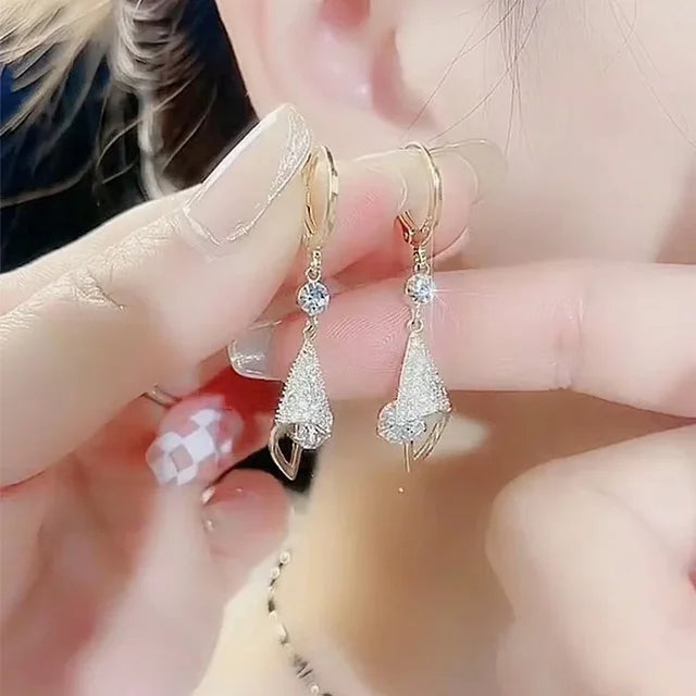 💥 EDICIÓN LIMITADA❗️  | Pendientes colgantes de aguamarina de talla princesa