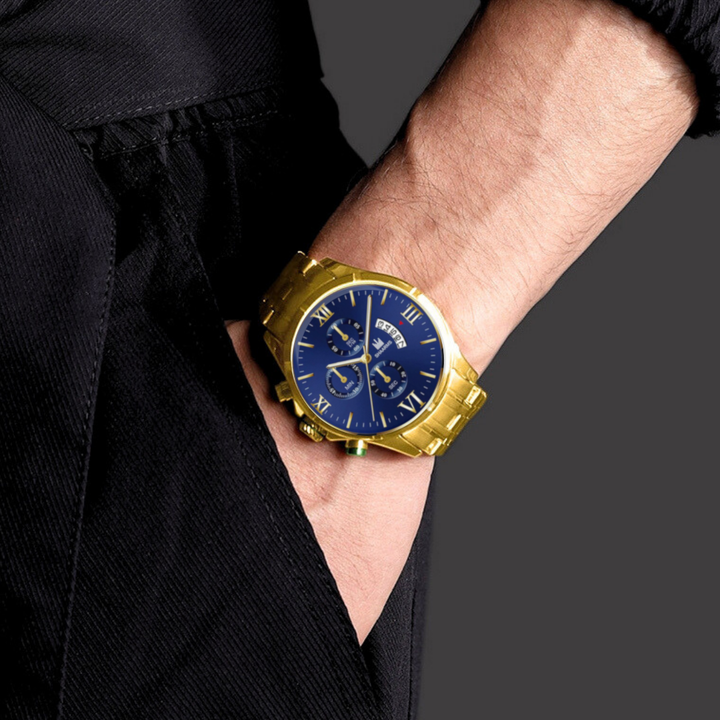 LANZAMIENTO EXCLUSIVO | Reloj empresarial de lujo en oro y pulsera de oro 💎