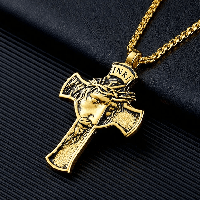 🔥LANZAMIENTO EXCLUSIVO | ⛪Jesucristo Crucifijo colgante collar ♱