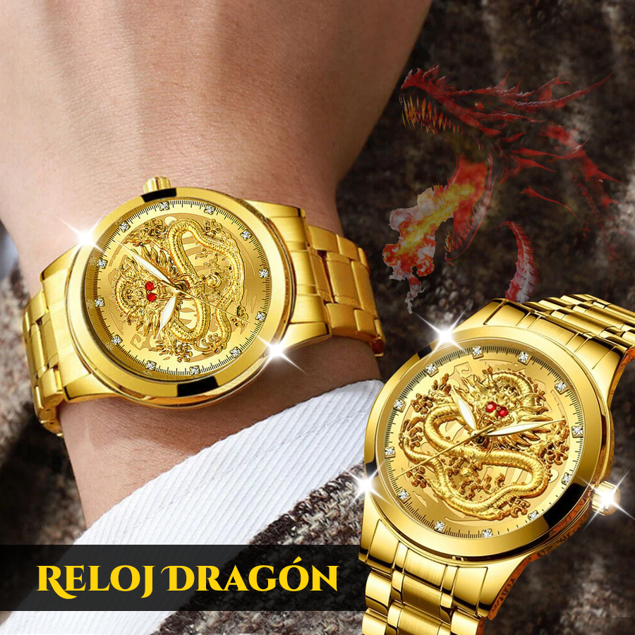 💥 EDICIÓN LIMITADA ❗️ | Reloj de dragón con detalles de lujo