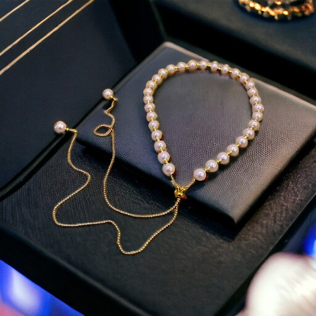 Collar de oro de 24 quilates Pearl Luxe