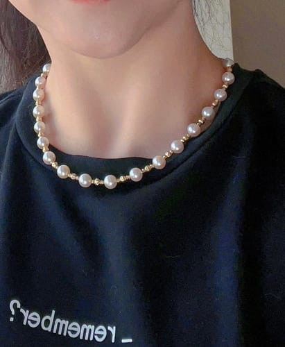 Collar de oro de 24 quilates Pearl Luxe