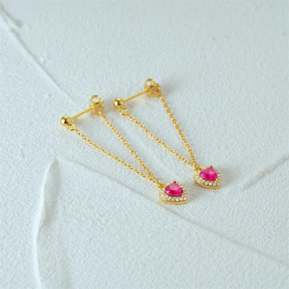 💥 EDICIÓN LIMITADA❗️  | Pendientes Tassel Corazón de Plata