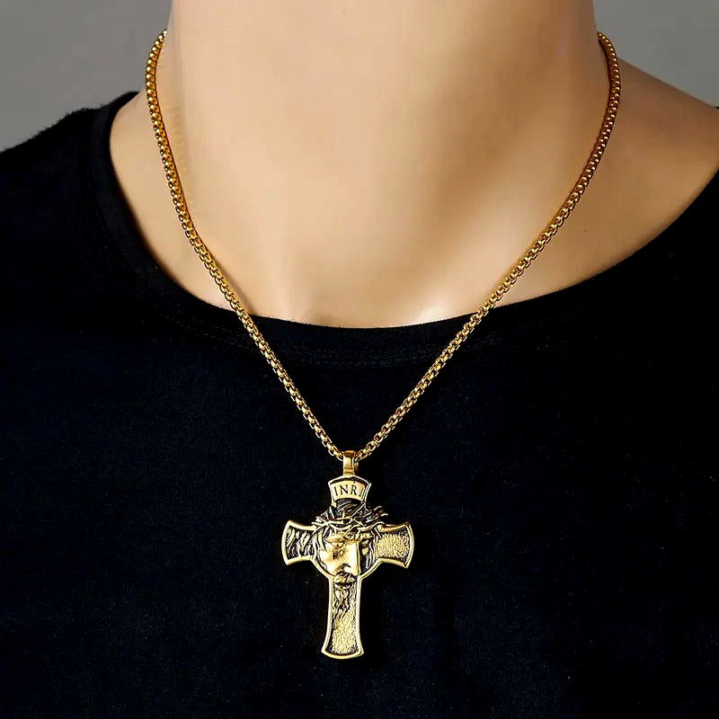 🔥LANZAMIENTO EXCLUSIVO | ⛪Jesucristo Crucifijo colgante collar ♱