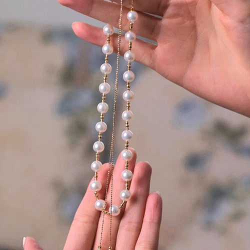 Collar de oro de 24 quilates Pearl Luxe