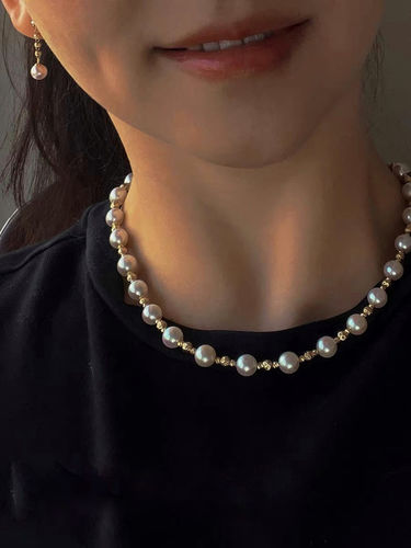 Collar de oro de 24 quilates Pearl Luxe