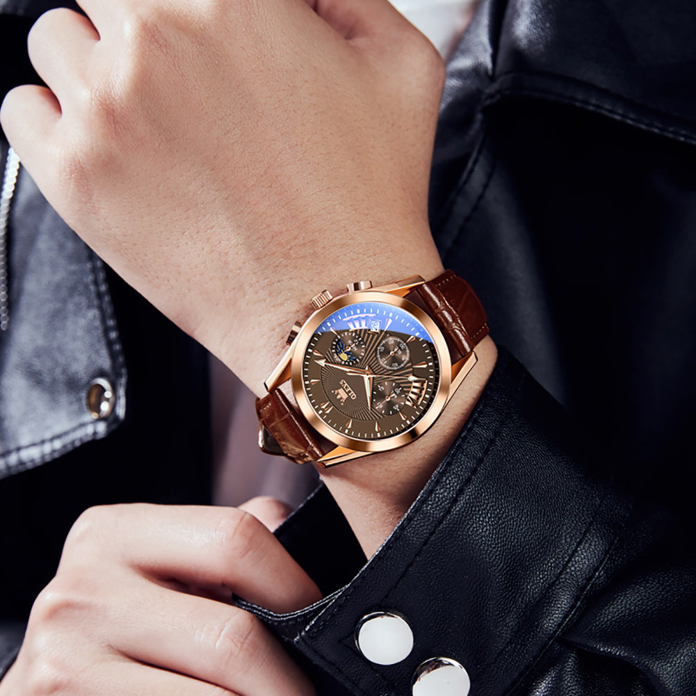 🌟EDICIÓN LIMITADA❗️ | Reloj con correa de piel auténtica.