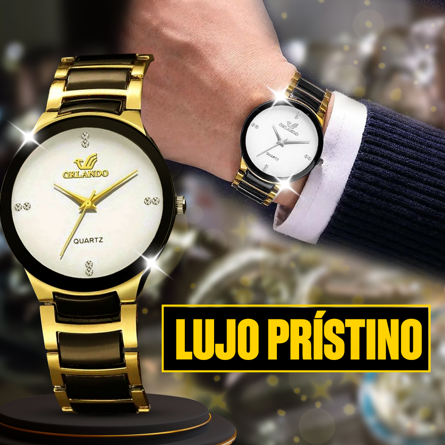 EDICIÓN EXCLUSIVA | Reloj Orlando blanco elegante para prestigio