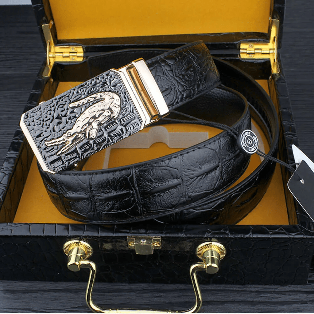 ❗️¡PROMO (HOY)!🔥 | Cinturón De Hebilla Automática De Lujo Para Clase ⚜️